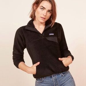 Patagonia Women's Snap-T Black Fleece Pullover